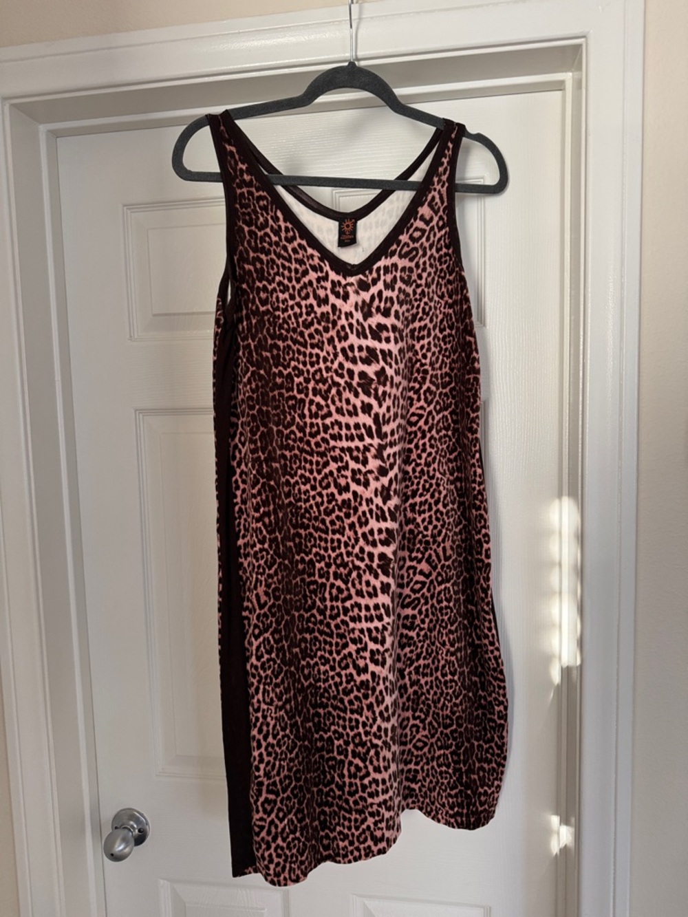 Jean Paul Gaultier Pink and Black Leopard Print Midi Dress